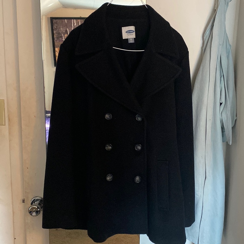 Black Old Navy Pea Coat XXL
